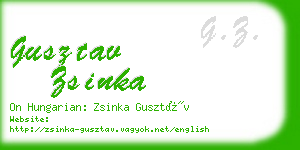 gusztav zsinka business card